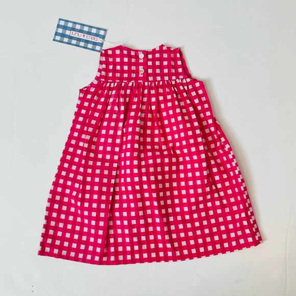 NWT Bela & Nuni Size 4T Gingham Pink Dress - Picture 4 of 4